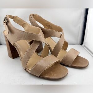 Nine West Tan Strappy Heels